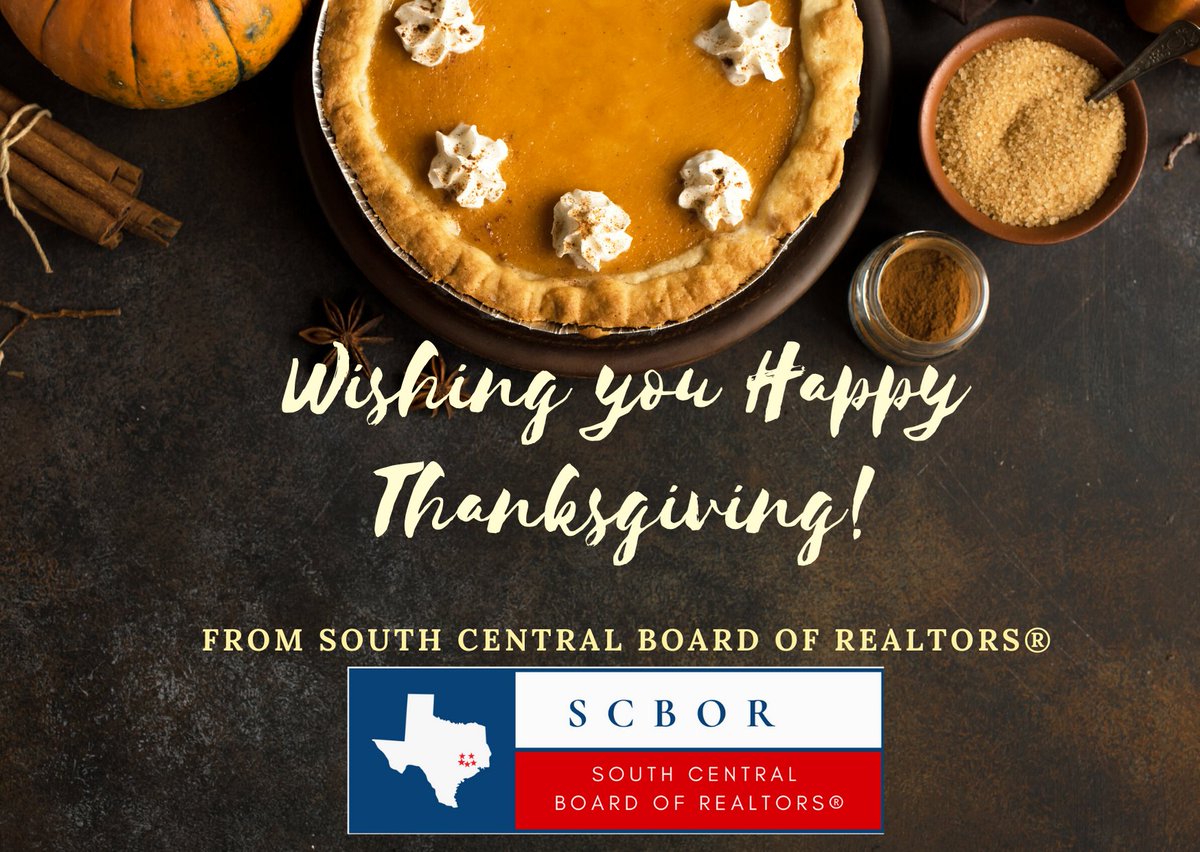 scbor_texas's tweet photo. HAPPY THANKSGIVING 2019
"The Best and most beautiful things in the world cannot be seen or even touched- they must be felt with the heart." - Helen Keller
#Thanksgiving #Turkey #SCBOR #southcentralboardofrealtors https://t.co/Ib6PuCbNIh