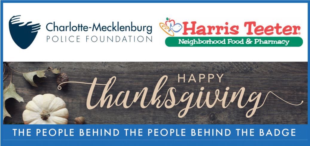 CMPFoundation's tweet photo. As a thank you for their tireless service, we partnered with @HarrisTeeter to donate gift cards to @CMPD to help off-set the cost of Thanksgiving meals this holiday season. Thank you #CMPD for all you do to make CLT a better, safer place to live. #wesupportCMPD https://t.co/XLMcpexR4Q
