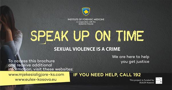 MikkoHarjulehto's tweet photo. “Speak up on Time – Sexual Violence is a Crime” - campaign by EULEX Kosovo raises awareness of biological evidence preservation in sexual crimes. #workingforhumansecurity. Civilian CSDP.
https://t.co/V8ybF49uOF https://t.co/id0wMy2Det