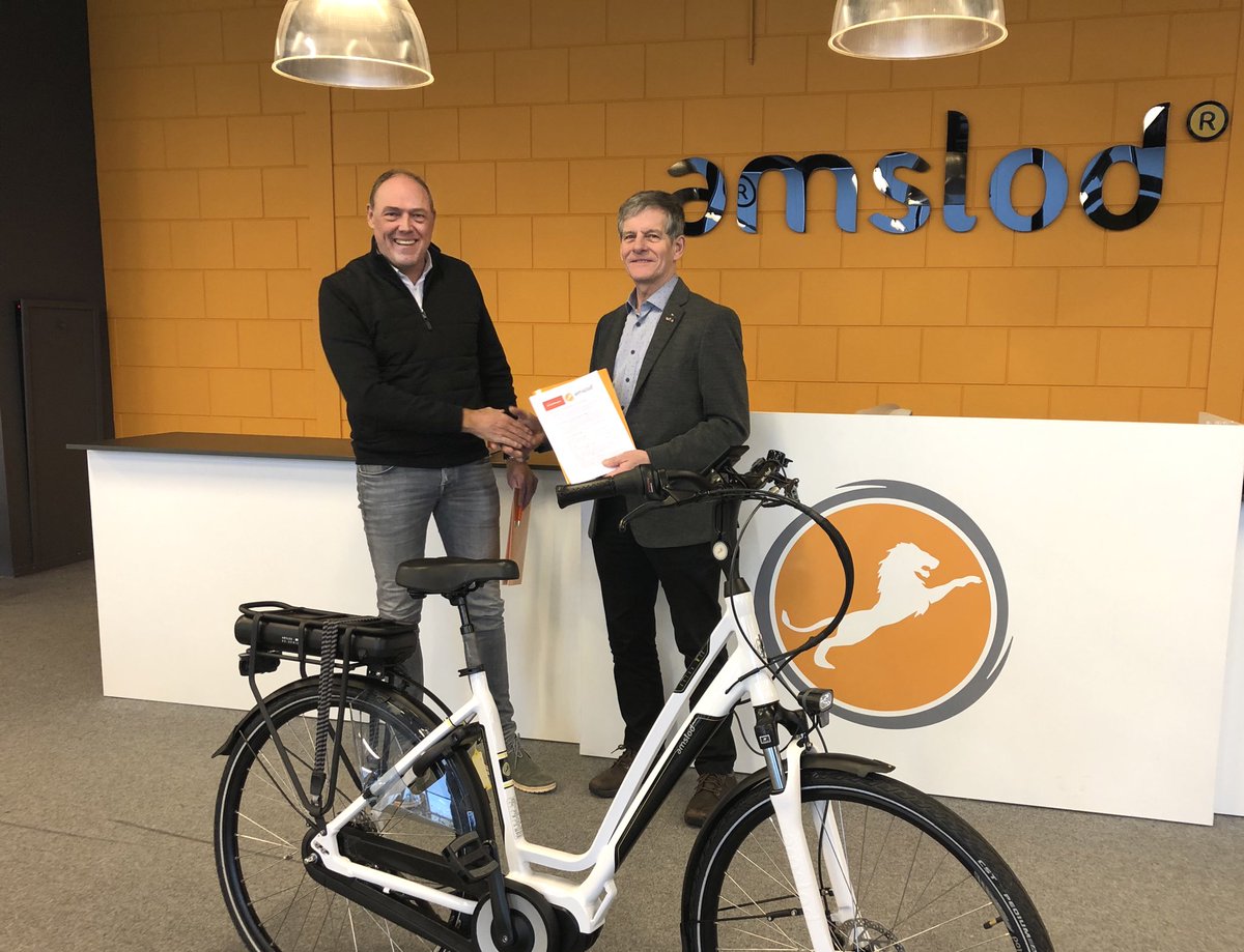 Met #Amslod hebben we als ⁦<a href="/drentsefiets/">Drentse Fiets4Daagse</a>⁩ 4Daagse een prachtige sponsor overeenkomst getekend. Trots Drents bedrijf van e-bikes