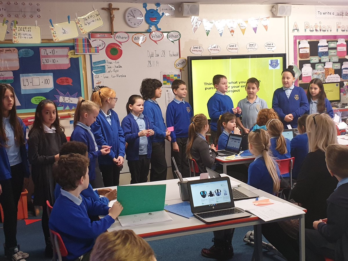 marys_rc's tweet photo. Year 5 sharing their experiences of Make £5 Grow with Year 4 #learningfromfriends #enterpriseday https://t.co/d8DuuXiWnQ