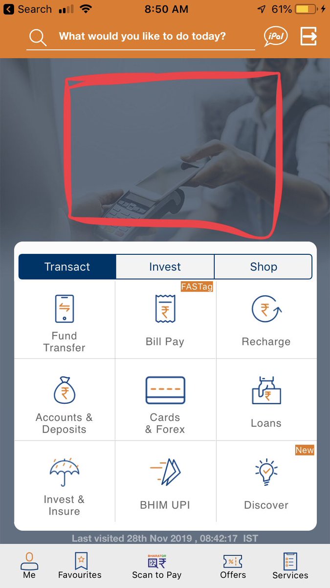 InnSIDD's tweet photo. @ICICIBank_Care But my questions was did you guys made any changes in the app? Where the check balance and statement options in the app and this case is only with ios not with android https://t.co/dtBlx4sBkW