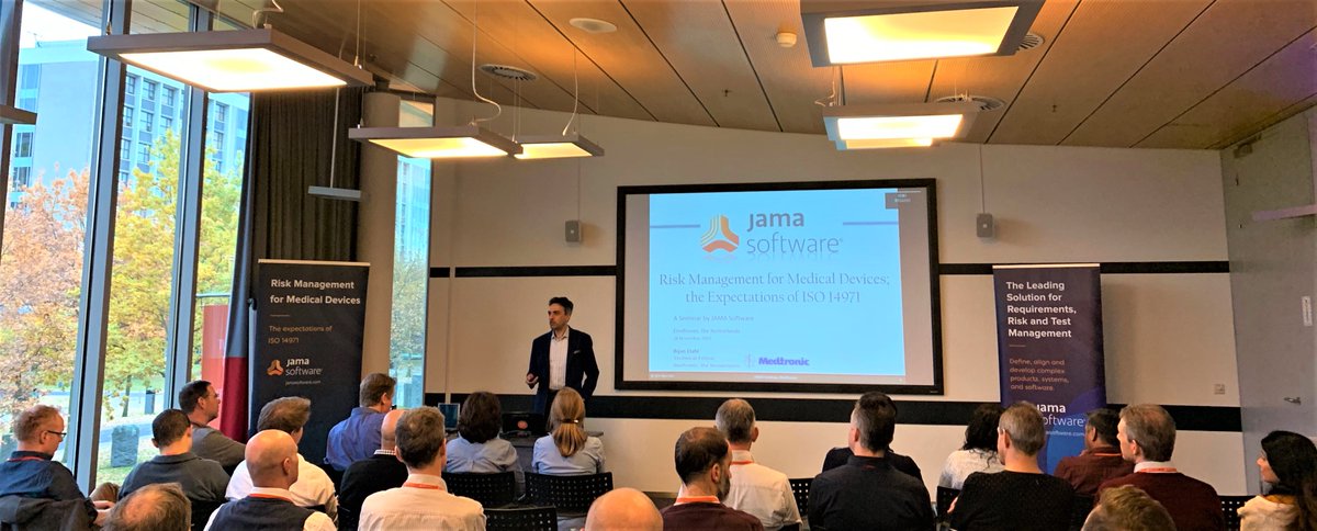 jamasoftware's tweet photo. Our seminar "Risk Management for Medical Devices: the Expectations of ISO 14971" is underway with award-winning author and consultant Bijan Elahi! Thank you for joining us today in Eindhoven👋 https://t.co/Z7hKm9sqmL