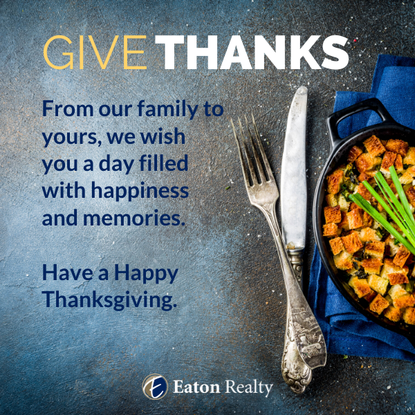 eatonrealty's tweet photo. Happy Thanksgiving from Team Eaton. What are you most thankful for? https://t.co/kdissl3AOP