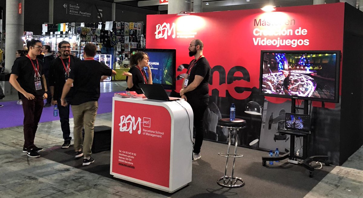 bsm_upf's tweet photo. Pásate por el stand F160 de la @niceonebcn a probar los videojuegos que han desarrollado los alumnos del Máster en @VideojuegosBcn de #UPF_BSM 
No tienes excusas ¡te regalamos entradas🎁! Info por DM #N1BCN2019 #NiceOneBarcelona #videogames https://t.co/X3PhV39OnA