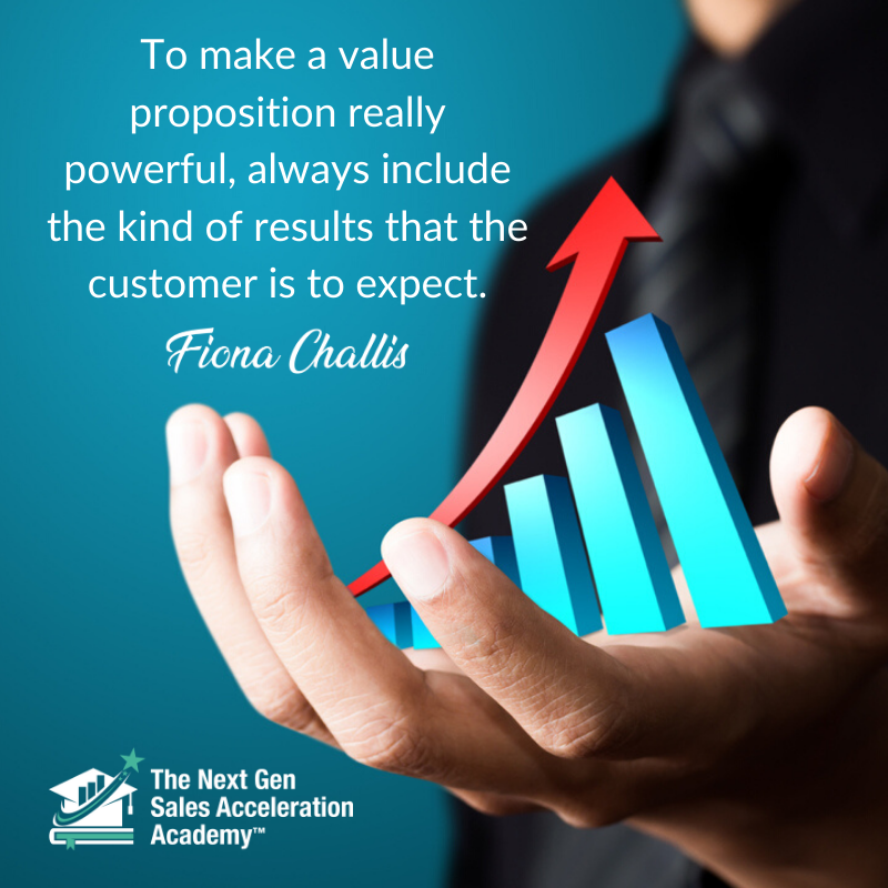 gen_sales's tweet photo. “To make a value proposition really powerful, always include the kind of results that the customer is to expect.” – Fiona Challis https://t.co/KTx6cCbFFh