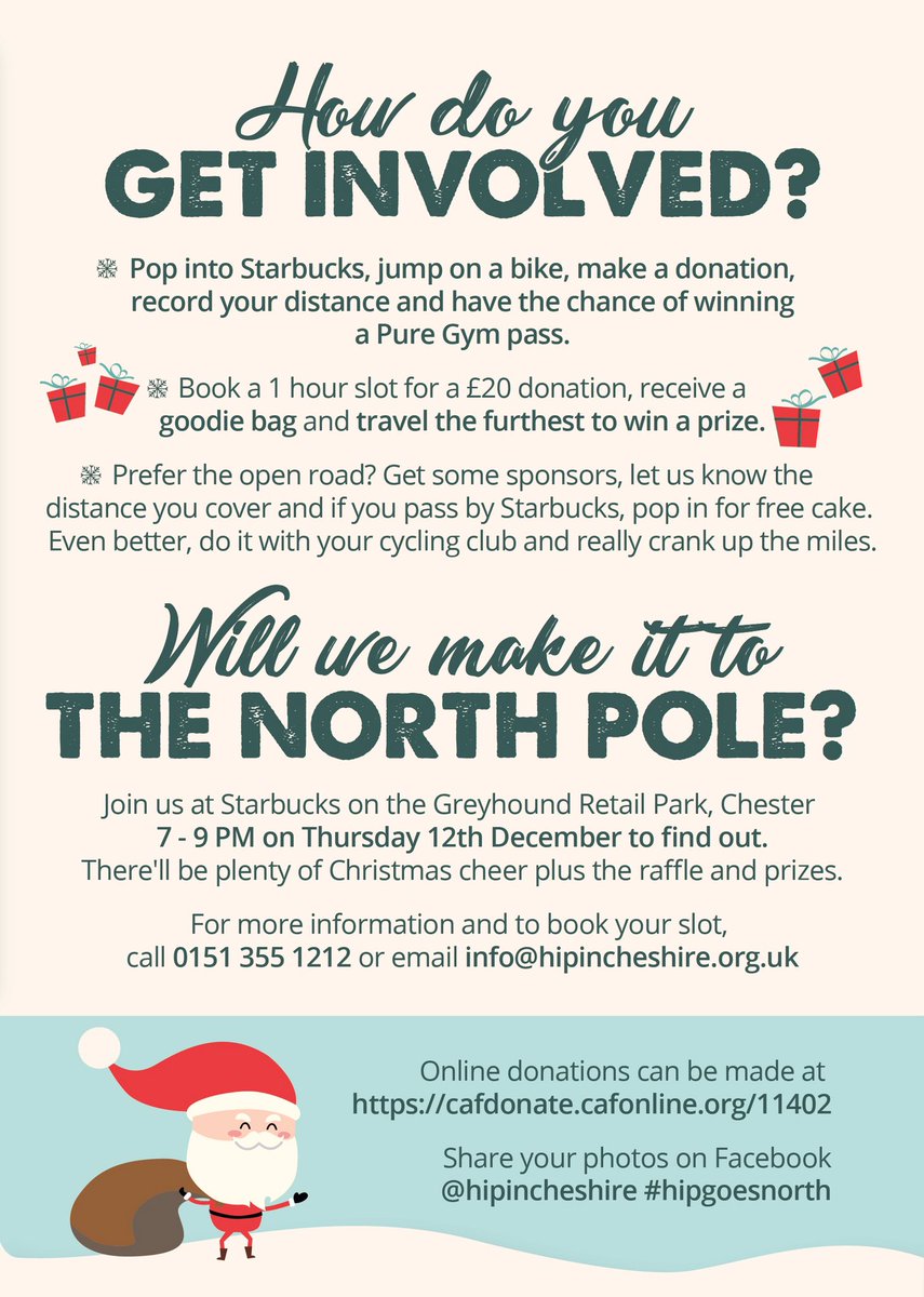 Starbucks_Grey's tweet photo. @Jamiedee1063 help @HIPInCheshire on our virtual journey covering 4000km (Chester to the North Pole) @Starbucks_Grey and get our wishes for a happy and healthy 2020 to Father Christmas #HIPgoesNorth https://t.co/5CerjjVToq