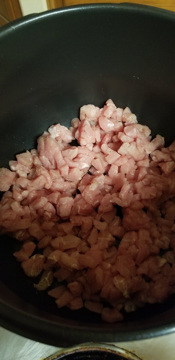 Next put meat on a pot andcook until no pink is showing. Then drain fat from the meat