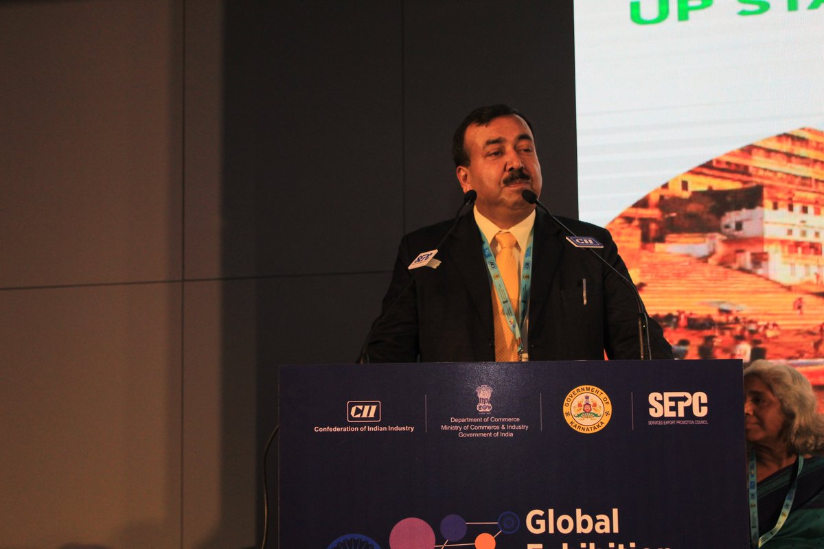 GESINDIA2019's tweet photo. Concluding Ceremony of #GESIndia2019:

What India is to the rest of the world, UP is to India. What silicon valley is to the rest of the world, Karnataka is to India.~ Mr Sudhanshu Pandey (@bheshajnath), Addl. Secy, @DoC_GoI, @CimGOI 
#GESIndia2019 https://t.co/V8GW8IWNMN