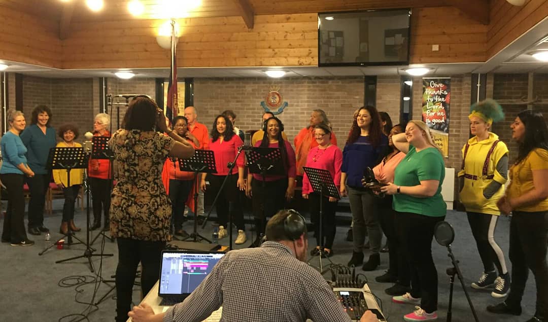SoulSymphonyMIC's tweet photo. Lovely bunch of our singing family! We were privileged to support the National Fostering Agency with the song written by children and foster carers, The Light and the Calm. 

Please save the date &amp; £ to purchase the single out on Sunday, 15 December 2019. https://t.co/TVnpkN52IL