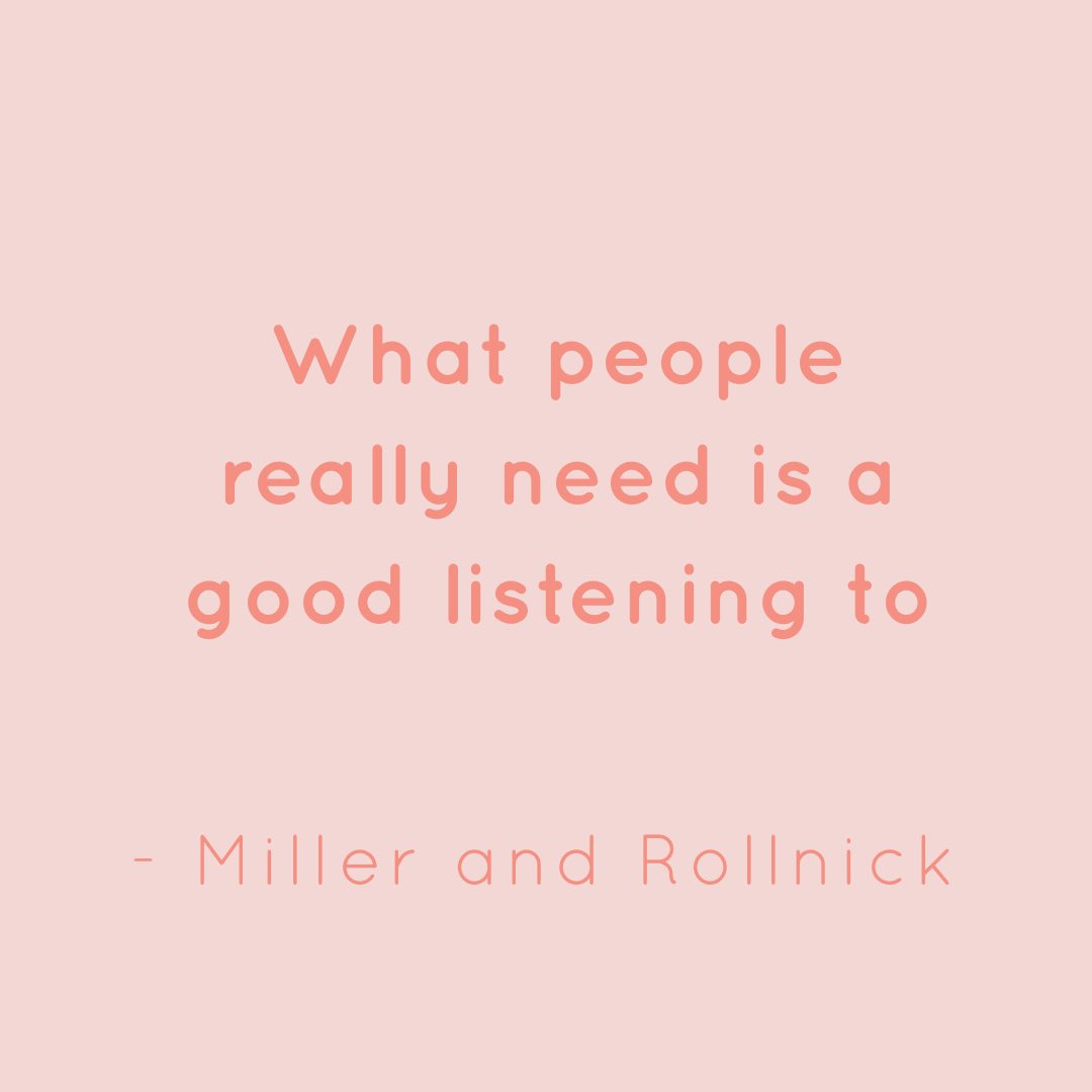 Our instinct is to try and make people feel better. We offer advice about how best to fix things.

Problem solving might be needed but often it is enough to listen, show genuine interest and #empathy. Underneath it all, most people just need to be understood and feel cared for
