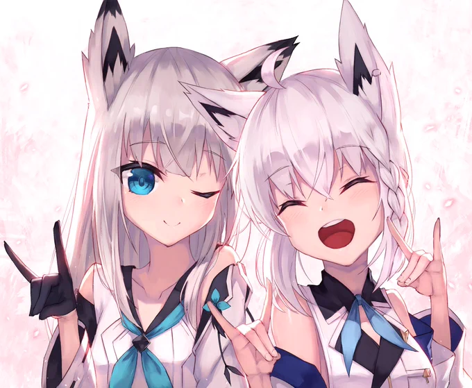 「やっと出会えたね!」
フブキちゃんと江風のツーショット最高でした!!?
 #絵フブキ #アズールレーン 