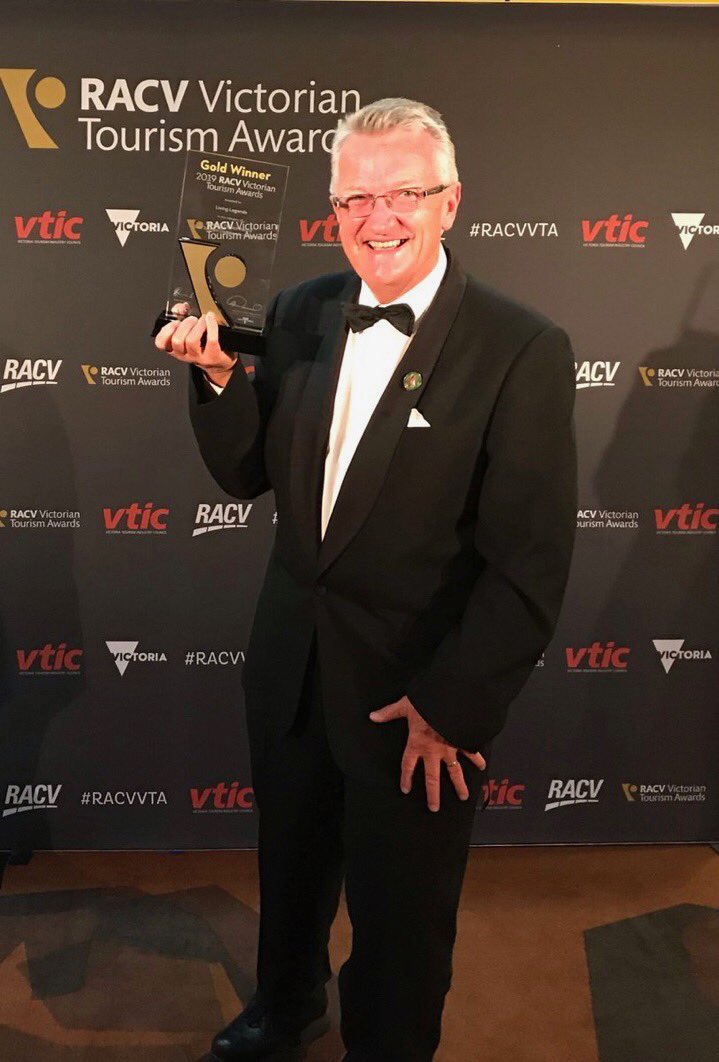LivingLegendsAU's tweet photo. Our entire team is so unbelievably grateful to everyone who voted for #livinglegendsau in @theracv Victorian Tourism Awards. We have won tonight’s RACV People’s Choice Award - Best Tourism Experience or Service! #RACVVTA https://t.co/PXDlhC6mOt