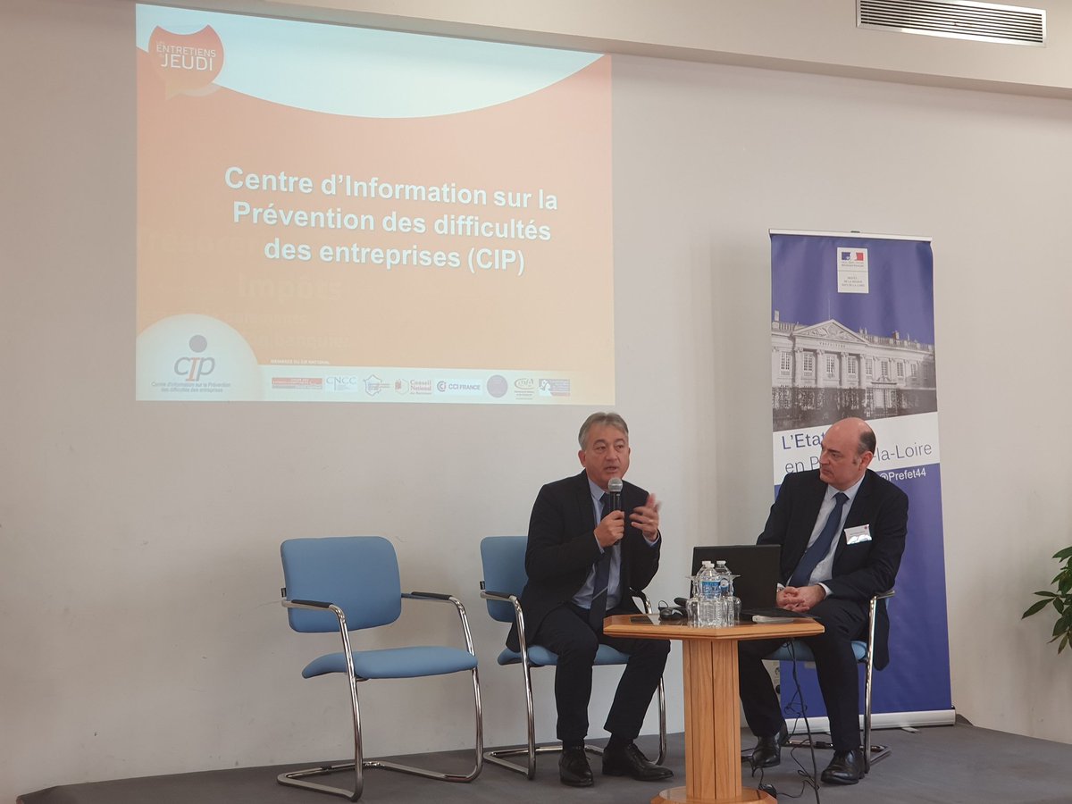 Le Cip 44, en son Président <a href="/GirardeauEric/">Éric Girardeau</a> s'exprime à la tribune du Séminaire Régional des Acteurs de la Prévention des Difficultés des Entreprises. #prevention #difficultésdesentreprises <a href="/CipPaysDeLoire/">CIP Pays De Loire</a>