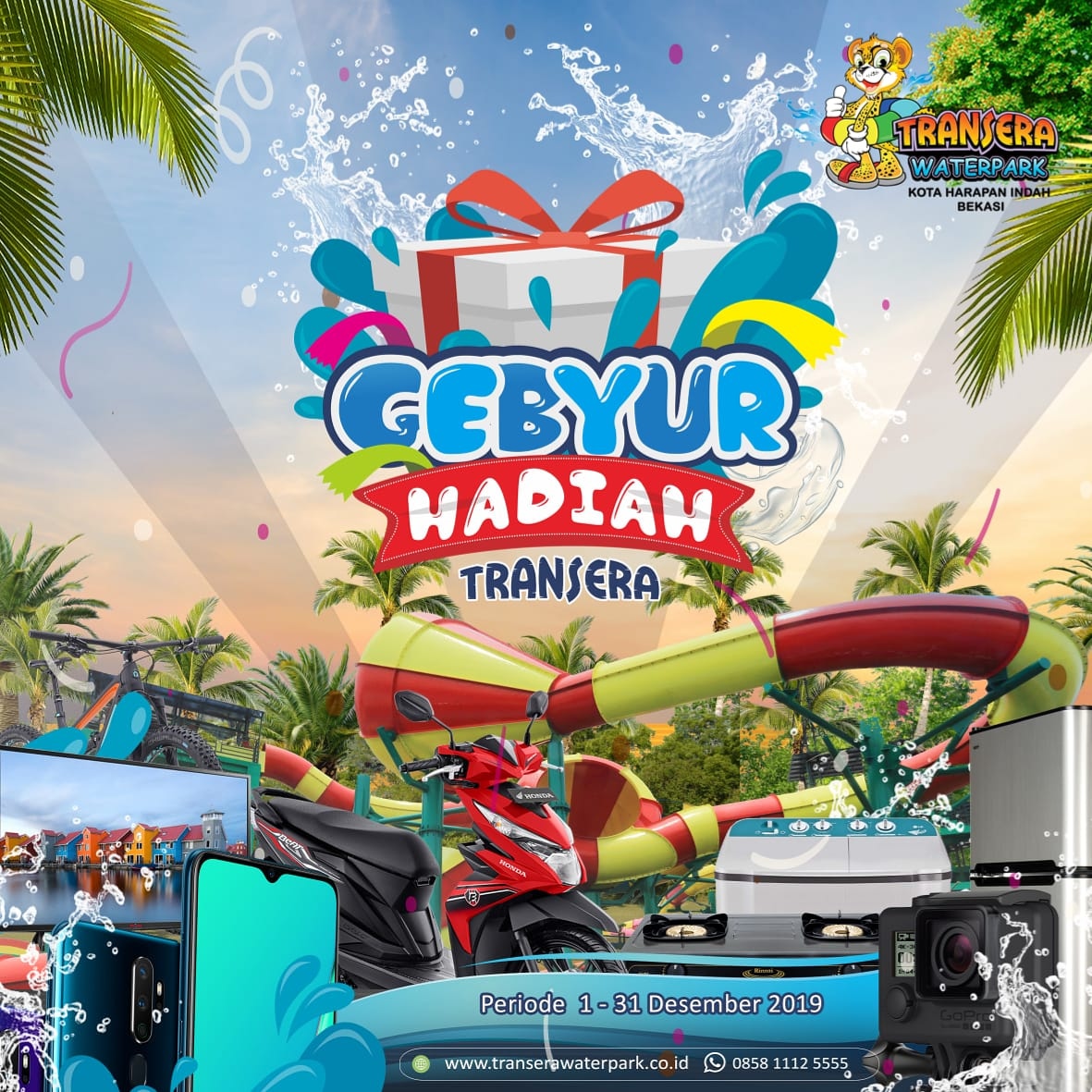 GEBYUR HADIAH TRANSERA
Mau tau cara mendapatkan kesempatan Doorprize "Gebyur Hadiah Transera"?

Info lengkap klik
transerawaterpark.co.id/page/news

Ayo raih kesempatan ini,  Jangan sampai ketinggalan.. 

Ayo ke Transera.