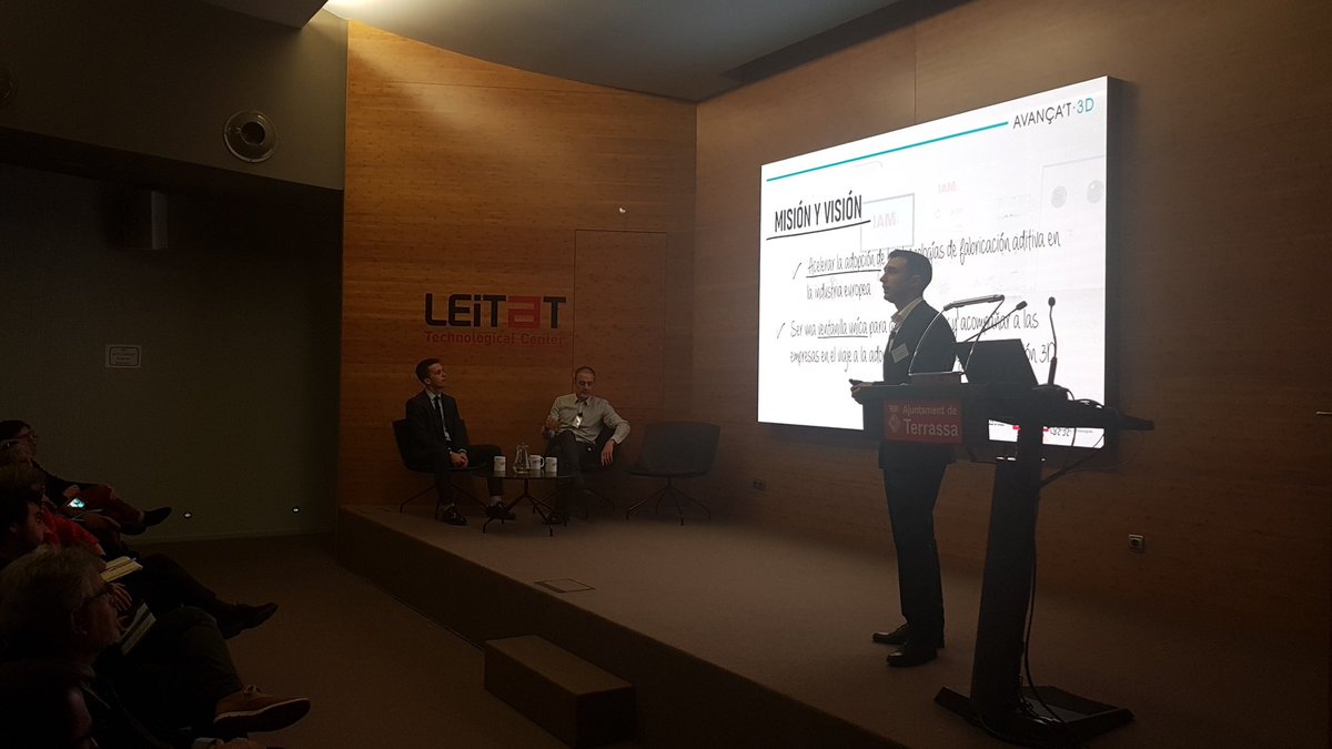 IAM3DHUB's tweet photo. #NOW
We are happy to present our mission and services in AVANÇA'T 3D forum at @Leitat! #AVN3D All the attendants will also visit our pilot production plant!
cc @ajterrassa @Trsempresa #Industria40 https://t.co/SZvSaUzcz7