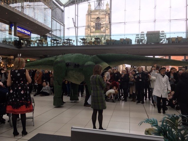 We're at <a href="/MillenniumLib/">Norfolk & Norwich Millennium Library</a> until 1pm to talk to crews from  <a href="/Norfolkfire/">Norfolk Fire and Rescue Service</a>  plans to improve public safety across Norfolk. Please come and take part in our public consultation, or do it online at norfolk.gov.uk/irmp

As well as our fire engine, there's a giant dinosaur here too!