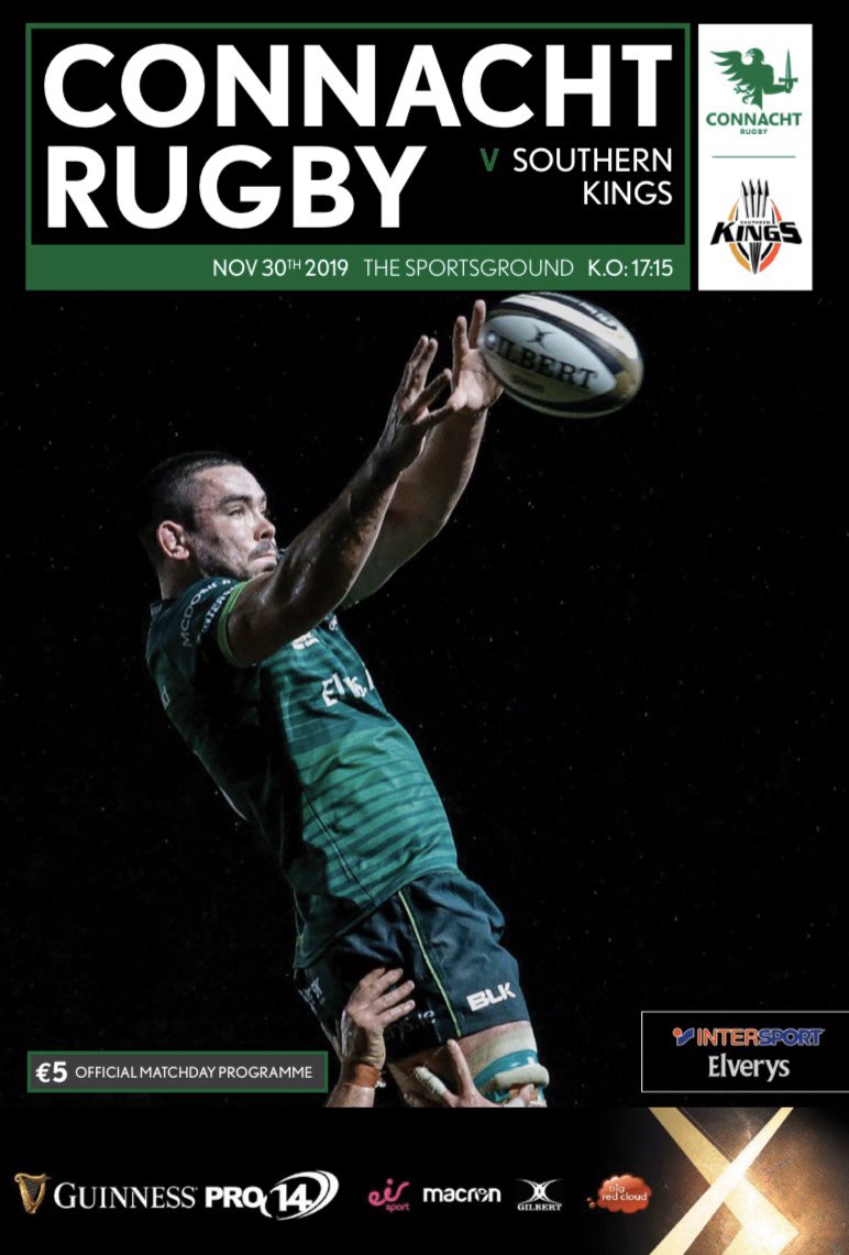 connachtrugby's tweet photo. A sneak preview of Saturday’s match programme 📖

On sale at the ground or online after the game #CONvKIN https://t.co/CwGe3XxvYR