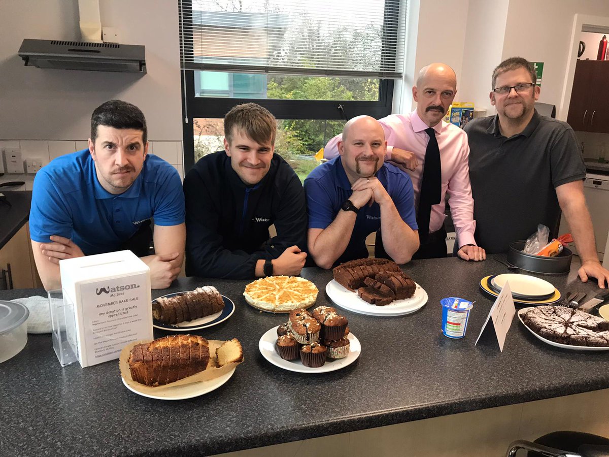 Well done to the Watson team on growing some truly terrible 'taches and also having a bake sale in aid of raising funds for #Movember