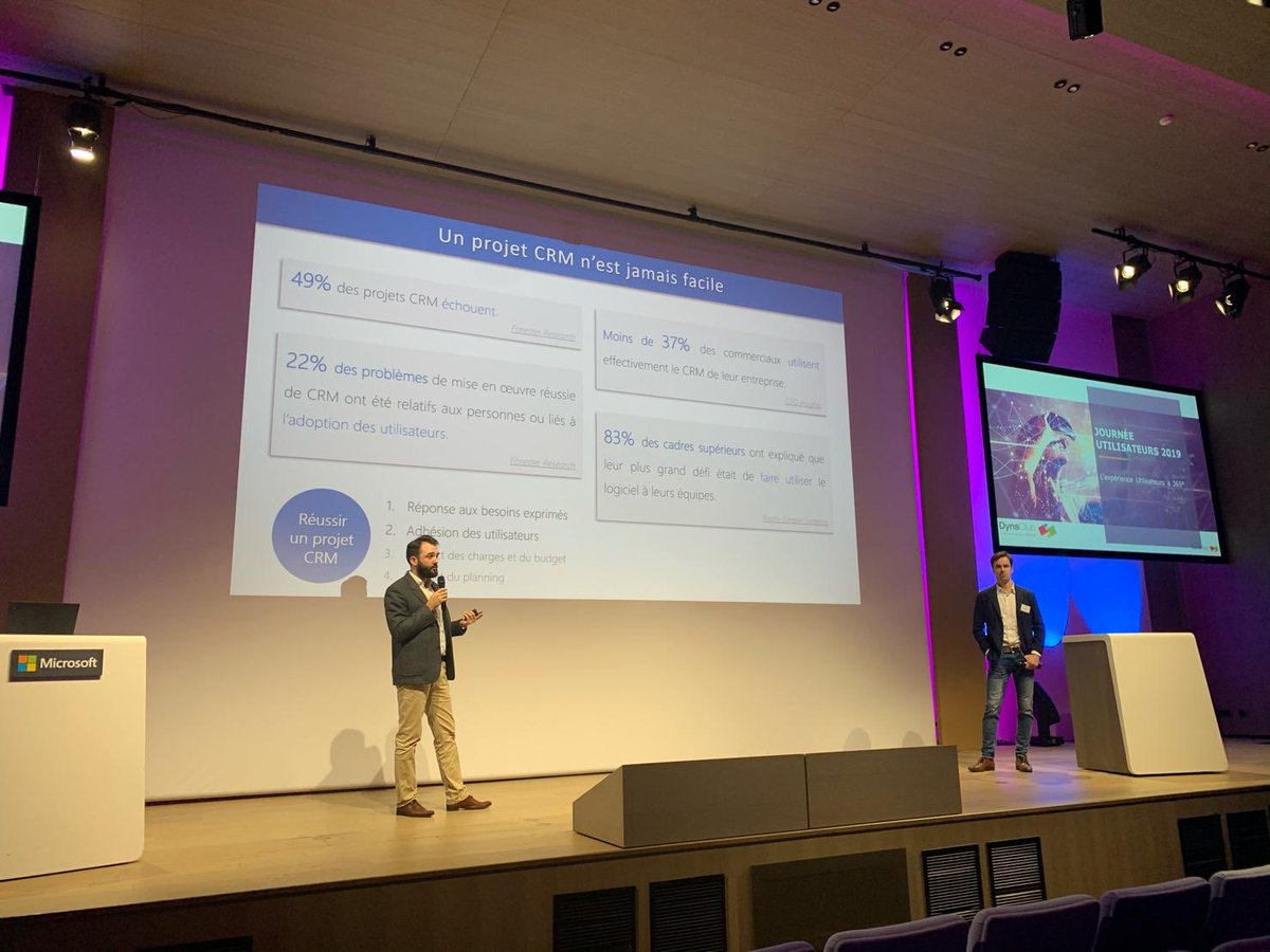 Bravo au Dynsclub pour l’organisation de cette journée utilisateurs de #Dynamics365 chez <a href="/Microsoft/">Microsoft</a> #crm #relationclient
