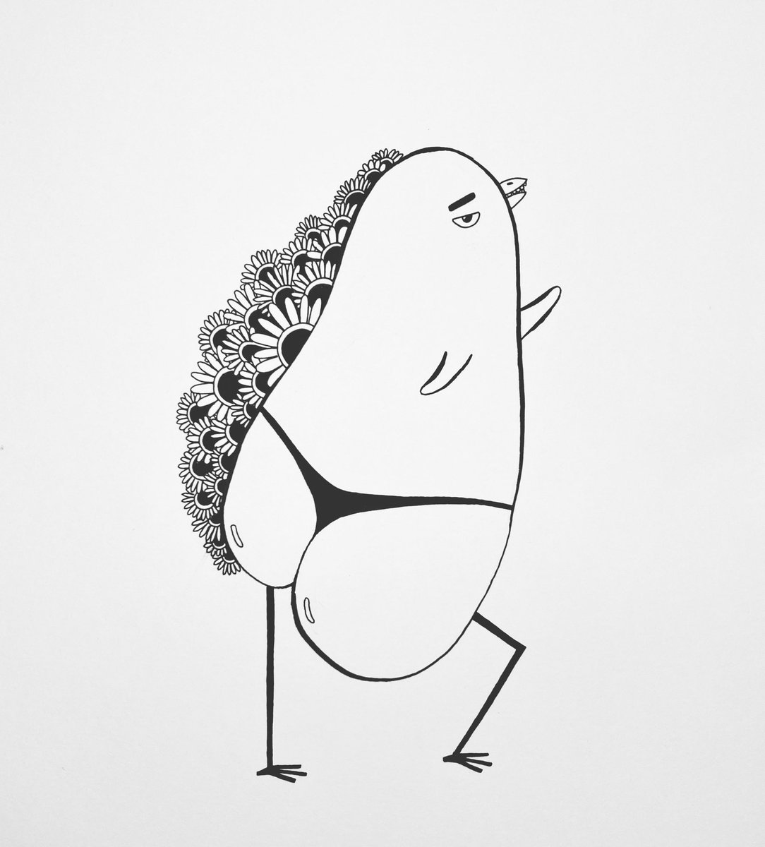Sassy bird doodle #illustration #art #drawing #doodle #Illustrator