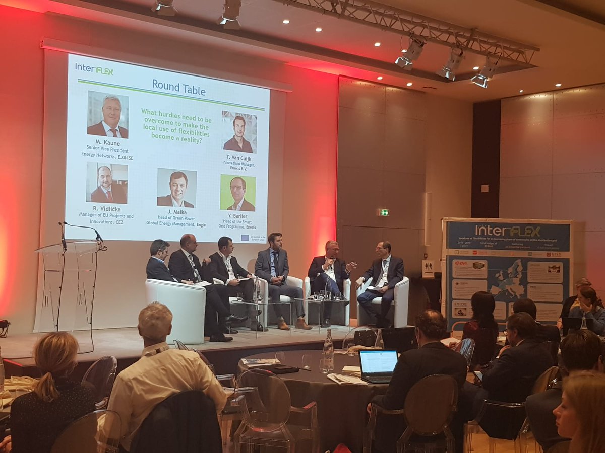 “We also need regulators to support the implementation of flexibilities”, including data-driven opportunities : Markus Kaune, <a href="/EON_SE_en/">E.ON Group</a>

Panel discussion at the #InterFlex Closing Event with lively ideas about the future of #DSO roles and #SmartGrids