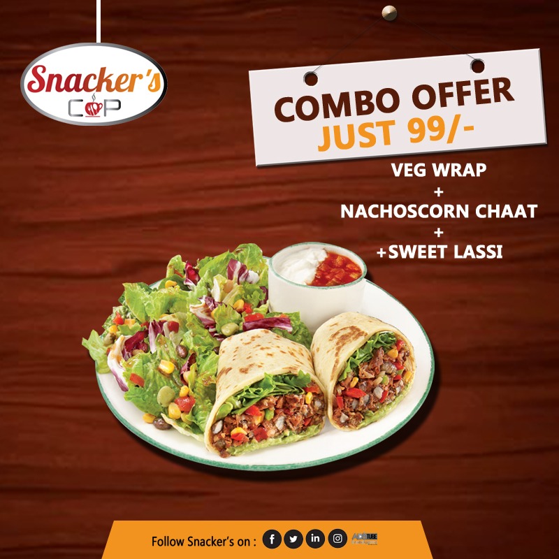 snackercup's tweet photo. Veg Wrap | Nachoscorn chaat | Sweet Lassi just at only 99/- Visit at #SnackerCup.
.
.
#Noida #Delhi #BrandUpMe https://t.co/duHIwPNovm