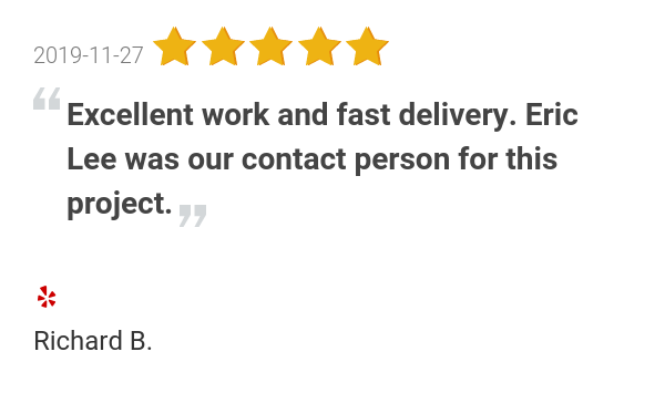 InTheNewsINC's tweet photo. New 5.0-star Review: "Excellent work and fast delivery.  Eric Lee was our contact person for this project.  We... https://t.co/VUvn5yIGQF