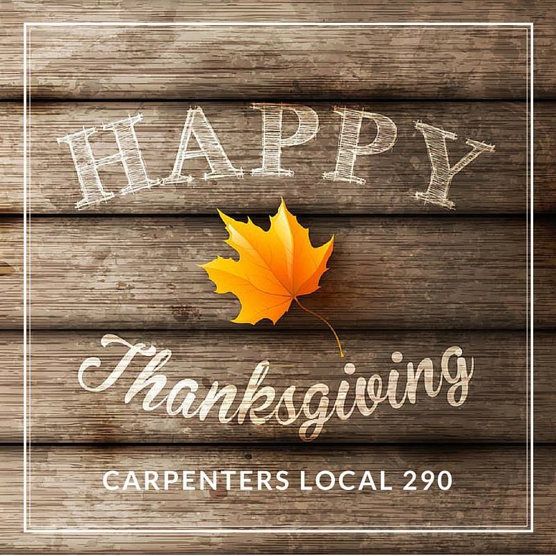 UBCLocal290's tweet photo. Happy Thanksgiving from Carpenters Local 290! https://t.co/cULzUh9zDO