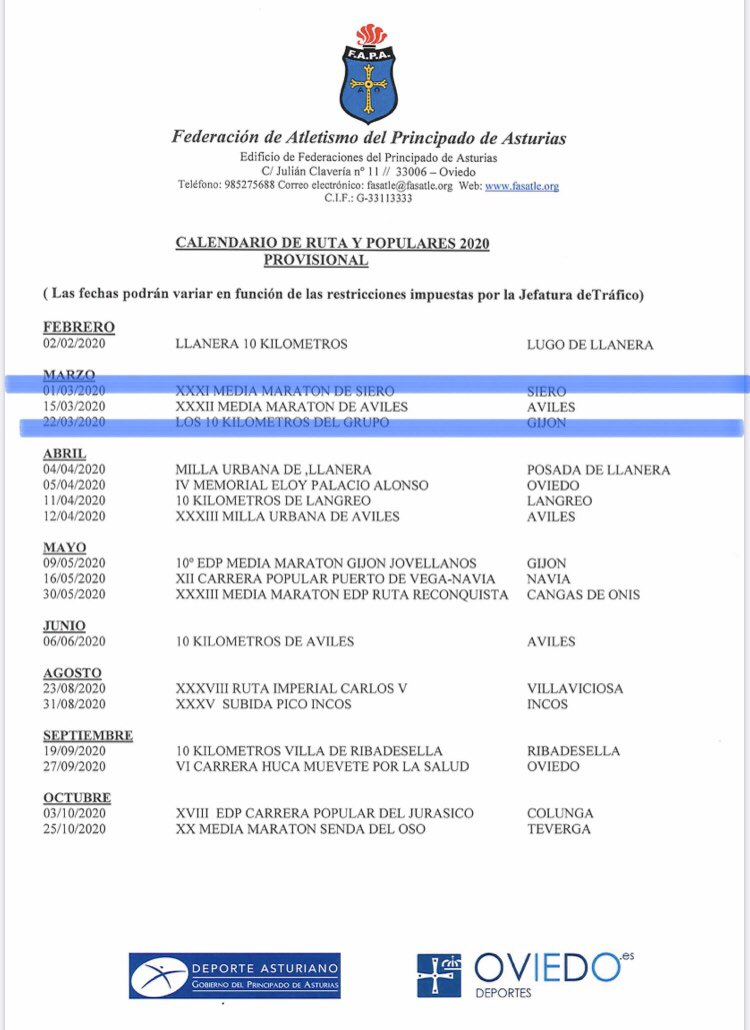 MMAviles_'s tweet photo. XXXII Media Maratón @Avilesina_ en marcha 15/03/2020 https://t.co/hqkXbHNAn5