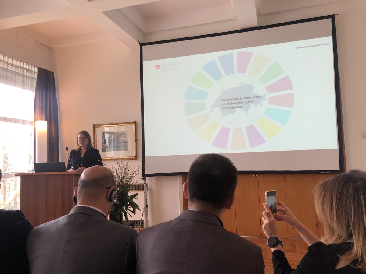 SKhojimatov's tweet photo. 🇨🇭Emb. Presentation about #Switzerland commitments towards @SDG impl. 💬 #Health #Industry in 🇹🇷 supports #SDG by contributing 4% to GDP and 6% of Employment with annual 7.5% growth &amp; ensures sustainability 2 achieve #Agenda2030 @claudiotomasi_ @undpturkiye @swiss_un #WIFOR https://t.co/NWGsqcgXI7