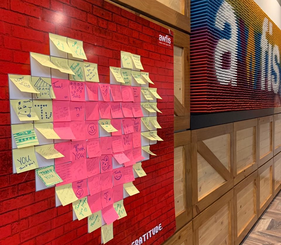 This #Thanksgiving we celebrated gratitude week in all our centres. Here's to the #awfiscommunity - the ones who fill our hearts with gratitude🥰