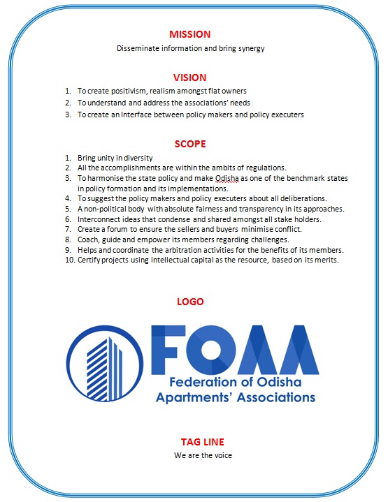 FOAA -Federation of Odisha Apartments Associations tweet media
