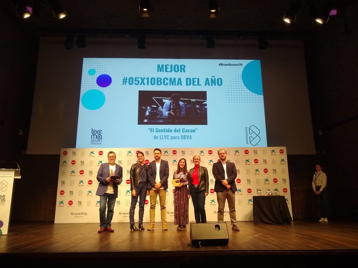 Gracias a <a href="/BCMA_Spain/">BCMA Spain</a> por este reconocimiento para #elsentidodelcacao y a <a href="/bbva/">BBVA</a> @jordirocasan <a href="/ojmoya/">Óscar Moya</a> por creer en esta locura <a href="/LlorenteyCuenca/">Llorente y Cuenca (LLYC)</a>
