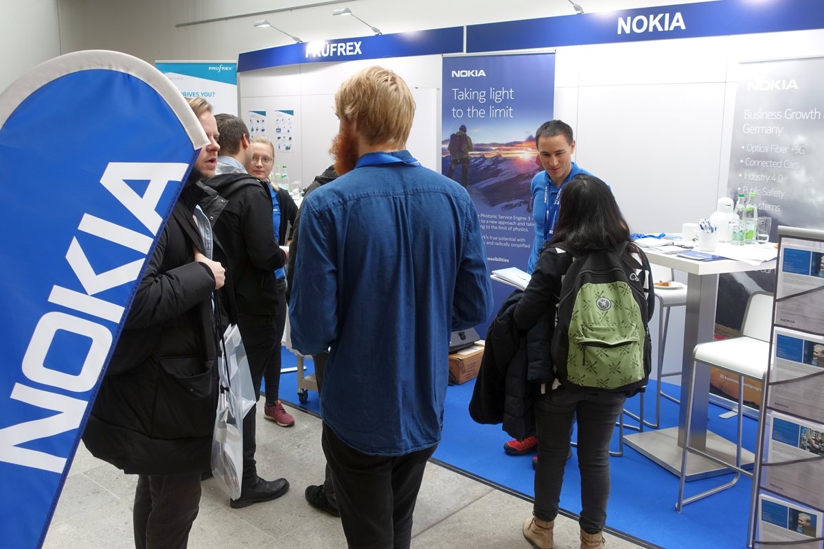 NokiaNuremberg's tweet photo. Viel los beim @Nokia @NokiaCareers Stand auf der contactING 2019 Jobmesse der #THNürnberg https://t.co/vodG5oeQnv