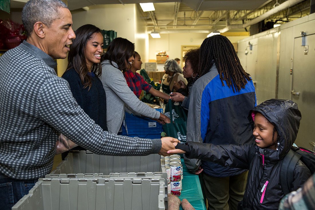 Today, we give thanks for our blessings, give back to those around us, and enjoy some time — and turkey, and maybe a little football — with the ones we love. From the Obama family to yours, Happy Thanksgiving.