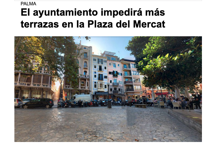 sialasterrazas's tweet photo. El ayuntamiento actúa, ahora, contra las terrazas de los bares de la Plaza del Mercat. Esto va a ser la ruina del sector de la restauración de Palma. #sialasterrazasdepalma

https://t.co/pfUA3Y9ZPl https://t.co/5z79Rg6nJ4
