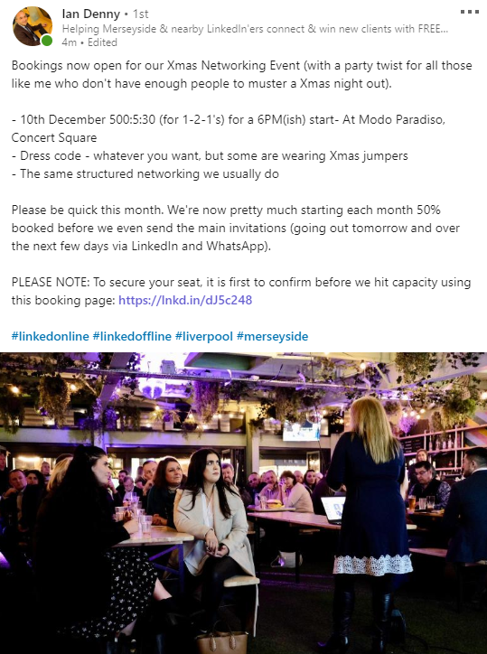 michaelvjjones's tweet photo. @LittleLondonInt @WhoDoUKnowGuys @MerseysideExpo @shoutnetwork @online_linked @modolpl Details for December's Xmas Networking Event
https://t.co/m5dpZNVLII
#LinkedOnline #LinkedOffline 👍👍
#Liverpool #Merseyside 👍👍
#Business #Networking 👍👍 https://t.co/bKddeFbI81