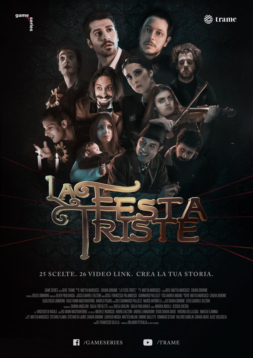 #Finalista2019 #DigitalMediaFest #Dmf #webserie

🎥 La Festa Triste - Game Series regia di #Mattiamarcucci
📙 Luca, uomo spesso colpito da forti allucinazioni, è in macchina con Marco, suo eccentrico amico con una spiccata passione per la tristezza.