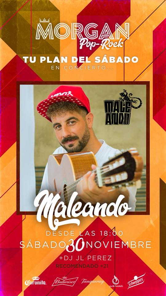 Maleando_grupo's tweet photo. ¡Planazo para este #sábado! ... #MORGAN FLAMENCO ROCK, ¿te apuntas?
Más info del evento, por privado. Muchas gracias.
.
.
.
#Maleando #OnTour #SalaMorgan #Utrera https://t.co/BYImV7TArR