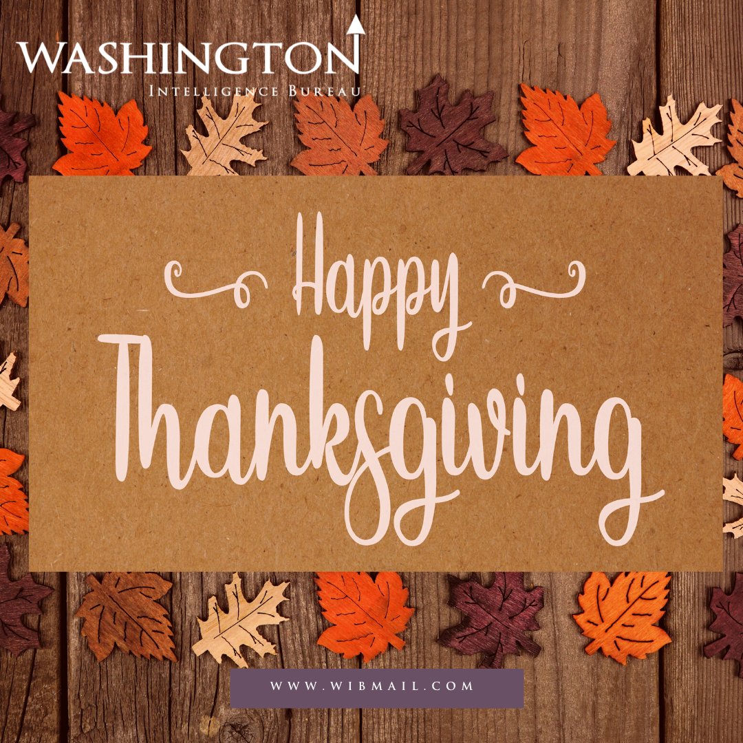 wibmailhouse's tweet photo. Happy Thanksgiving from all of us at W.I.B. We hope you have a great day spent with loved ones, making time to look around and be thankful for all that we have. https://t.co/ifVyK7owSB