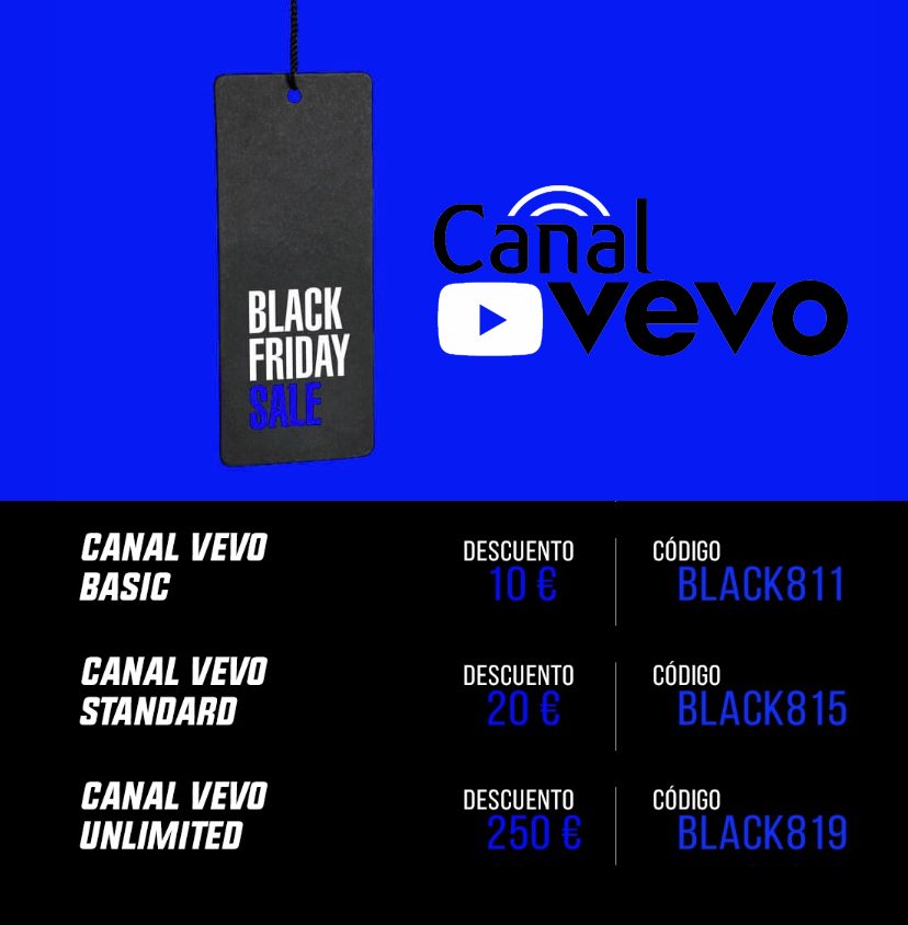 promotormusical's tweet photo. 📺💿BLACK FRIDAY - Crea ya tu canal VEVO y gana dinero con tus videoclips🎧🎥
Aprovéchate de nuestros increíbles descuentos para crear tu canal VEVO (hasta 250€).
https://t.co/YhG0bIIB6N

*Descuento válido únicamente para el viernes 29 de Noviembre de 2019
#BlackFriday https://t.co/Jd6SXbXA7A