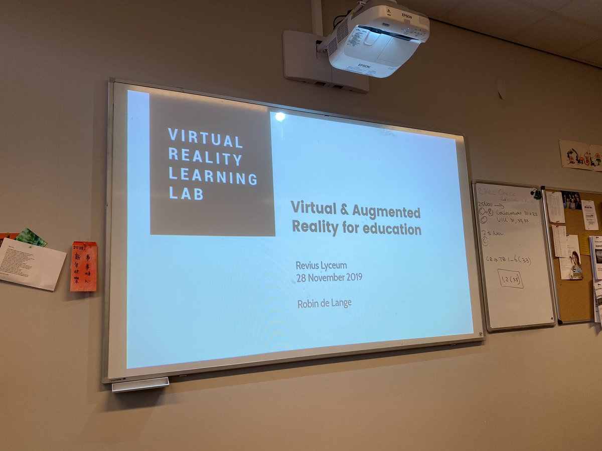 learningbeyond3's tweet photo. Thanks to @robindelange. He’s talking about his research and latest projects. He’s working for the Virtual Reality Learning Lab at University Leiden. Nice to have him here. #tabletteachers #erasmus #learningbeyondreality https://t.co/9hFG8fb97K