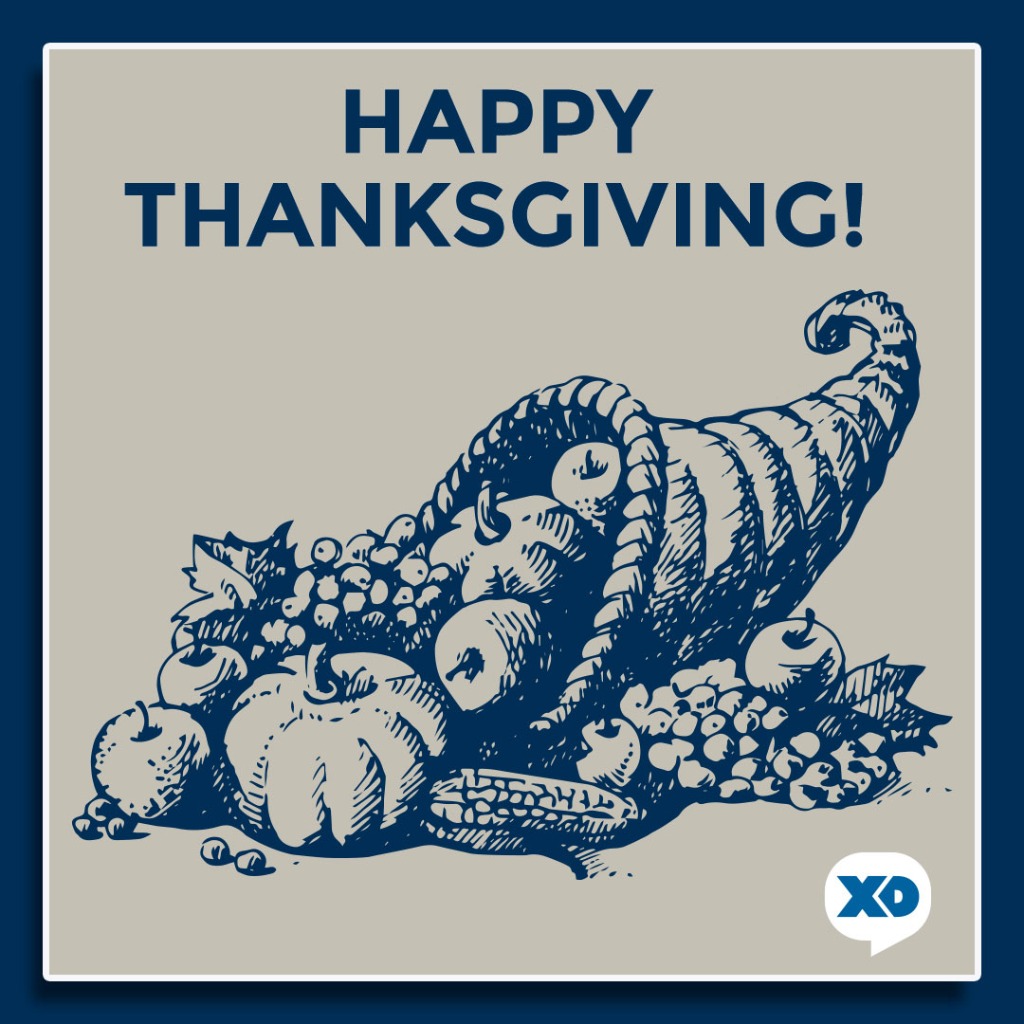 XDMarketing's tweet photo. We have so many things to be thankful for this year, but most especially you-- our customers. Thank you for your business. Happy Thanksgiving. #XDMarketing #Thanksgiving2019 https://t.co/mwRmoNX1xX