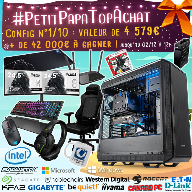 TopAchat's tweet photo. @IntelFrance @bequietofficial @ROCCATFrance @Seagate Augmente tes chances de remporter la #Config01 du #PetitPapaTopAchat !
Participe aussi sur Insta ⬇
https://t.co/anLYBnufiP https://t.co/fcqAvGBAHI