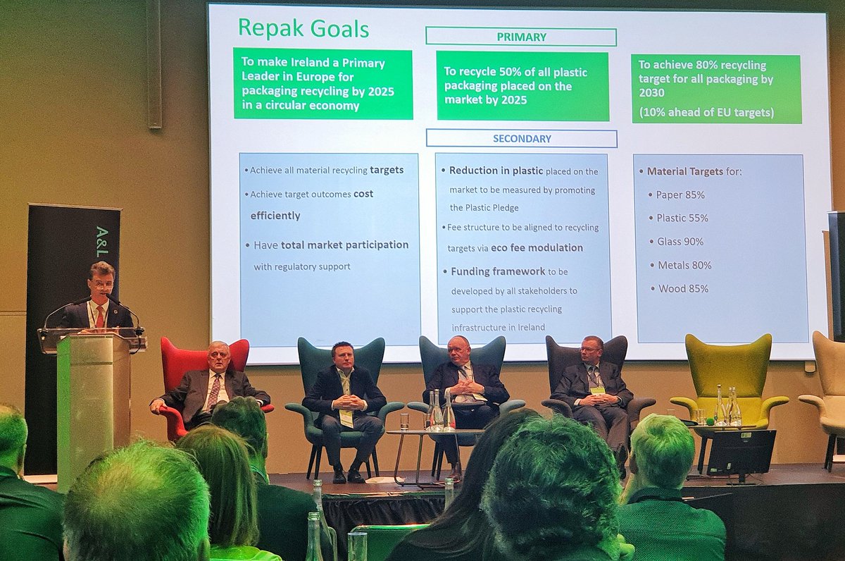 werpsoftware's tweet image. Speaking on the challenges ahead with plastics and oiling key goals - 'The Plastic Dichotomy' - seamus Clancy, CEO of @RepakRecycling at the @wasteconf  #irishwasteconf #plastic #dichotomy #wastemanagement #circulareconomy