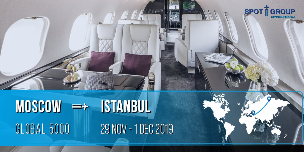 Spot_Group's tweet photo. Check our empty leg availability from #Moscow city to #Istanbul, onboard of #Global5000.
For more destinations and more flights, head to our website: https://t.co/YJpXsvLeGH
For booking, please, contact: sales@flyspotair.com
#EmptyLeg #bizav #jetavailability https://t.co/Z8s2naAx02