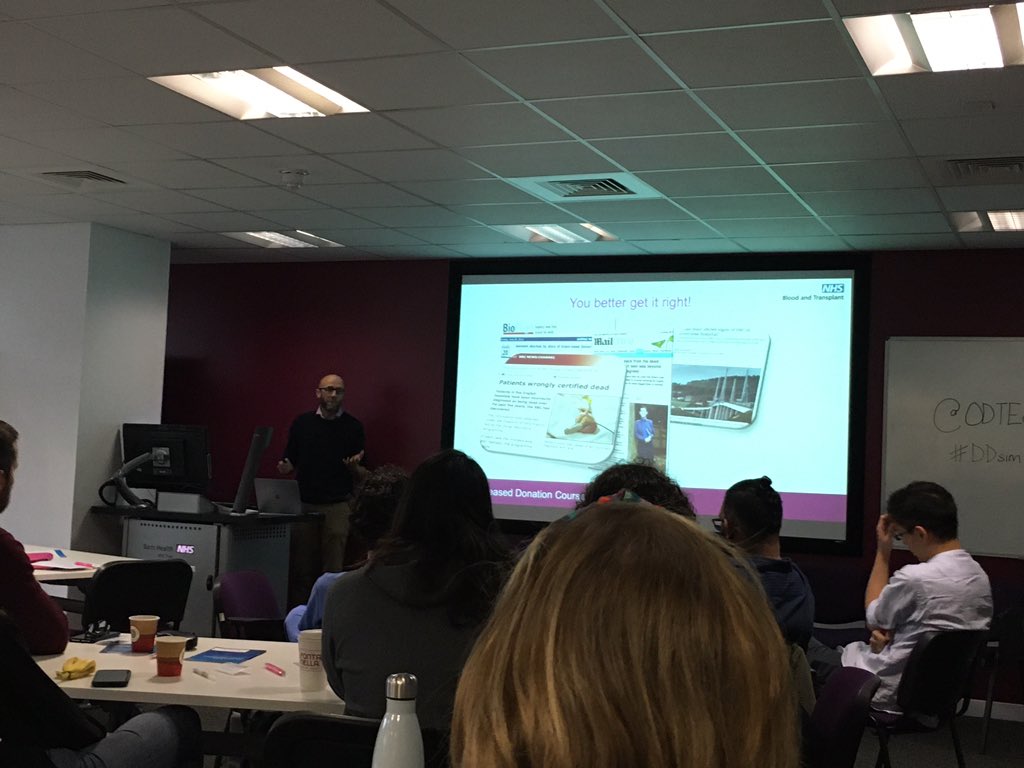 OTDTProfDev's tweet image. Today we are in the big city  of London with Day 1  the National Deceased Donation Course for #ICM trainees  @NHSBT @FICM  @Bartssim @BenIvory explains Daeth &amp;amp; it’s diagnosis #DDsim