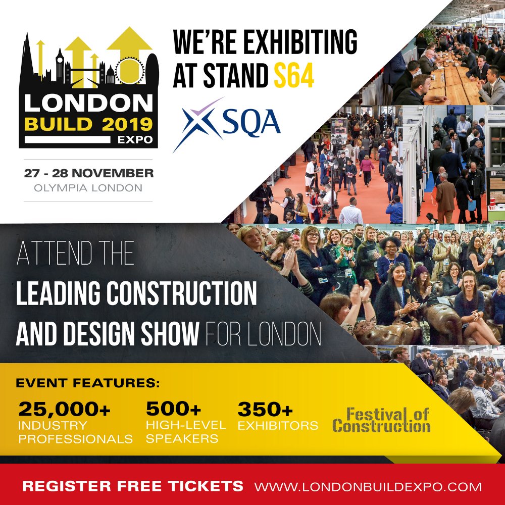 sqanews's tweet photo. We’re at the Olympia for day 2 of @LondonBuildExpo – visit us at stand S64. #londonbuild #londonbuild2019 #construction #constructionuk #ukconstruction https://t.co/PxpOahi4Cv