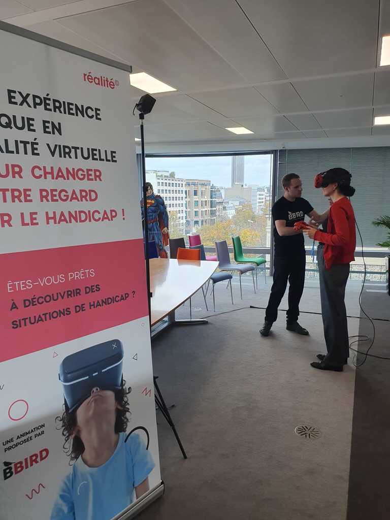 On continue notre mission de sensibilisation à Paris chez <a href="/warnerbrosfr/">Warner Bros France</a> pour sensibiliser les collaborateurs avec la réalité virtuelle ! Vivre les situations de handicap c’est la possibilité de mieux les comprendre ! 

#Sensibilisation #Handicap #Innovation #RéalitéVirtuelle